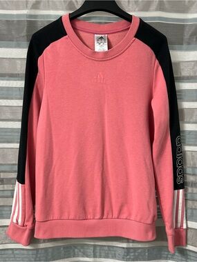 adidas Pink and Black Women's Crewneck Sweatshirt